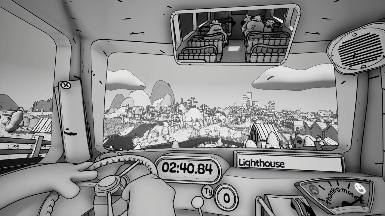 A Double Fine első Xbox utáni játéka egy bolondos buszvezetős szimulátor, ahol meg kell pofozni a szabályszegő utasokat