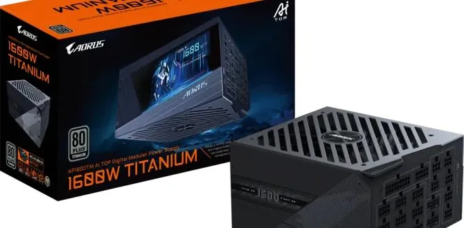 A Gigabyte bemutatta az Aorus P1600W AI Top tápegységet beépített kijelzővel