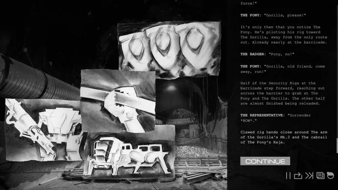 A Line Held Tight egy szénrajz stílusú visual novel a 32. századi bányászsztrájkról és a nehéz döntésekről