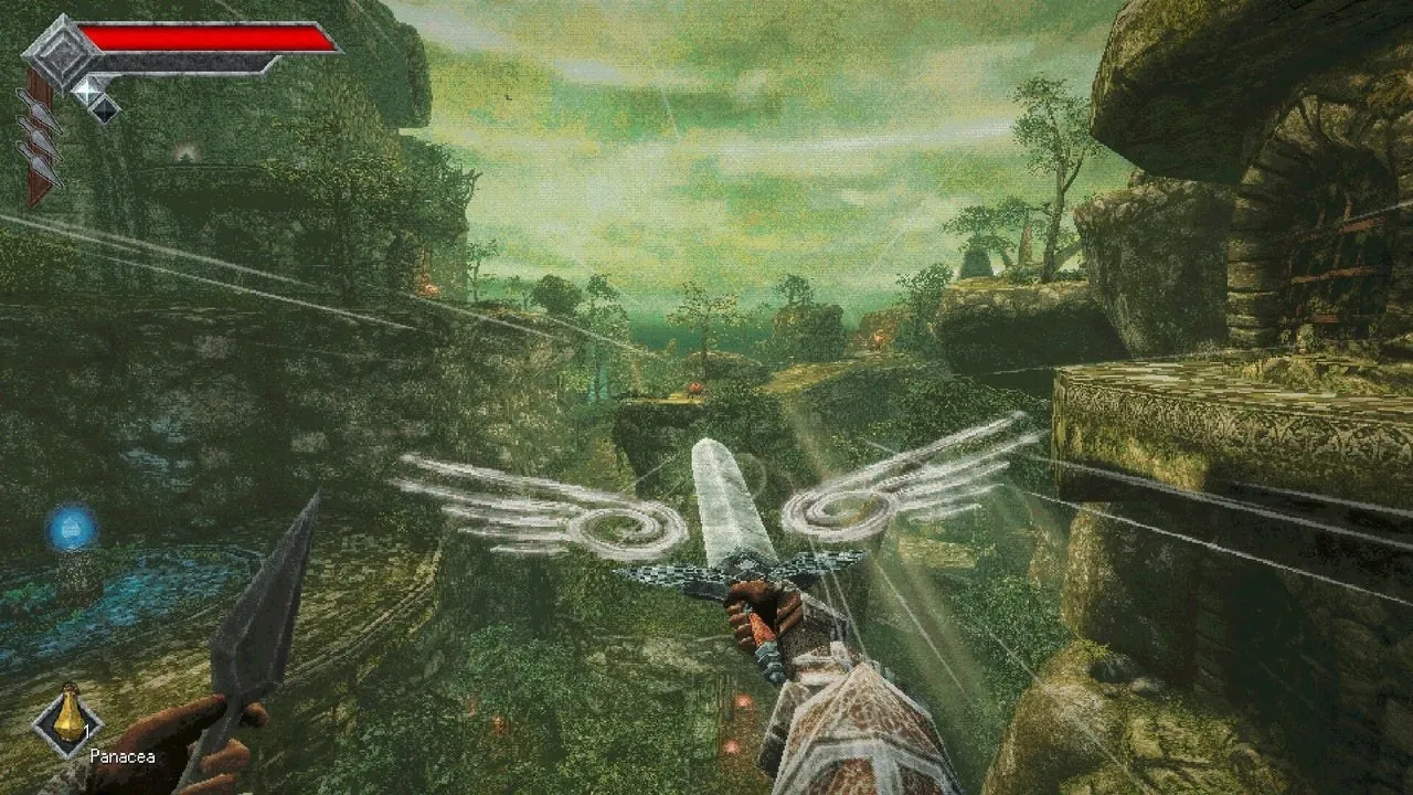 A Queen's Domain első személyű RPG egy szigetnyi gyönyörű fura lénnyel küld szembe, egy repülő karddal és végtelen hajítókésekkel