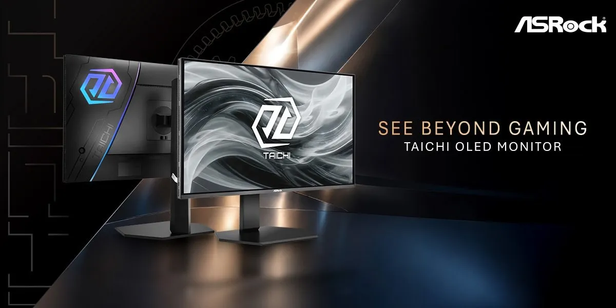 Az ASRock három új Taichi OLED monitort mutatott be magas képfrissítéssel