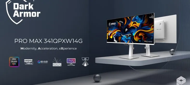 Az MSI bemutatta a Pro Max 341QPXW14G QD-OLED monitort Mac-integrációval