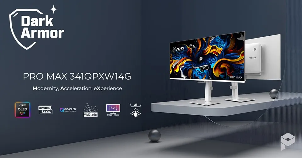Az MSI bemutatta a Pro Max 341QPXW14G QD-OLED monitort Mac-integrációval