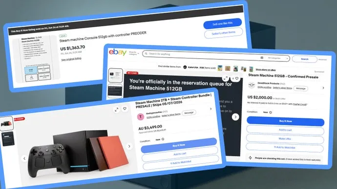 Már a Steam Machine-re való feliratkozási helyeket is árulják az eBayen, az egyikért pedig 235 dollárral többet fizettek