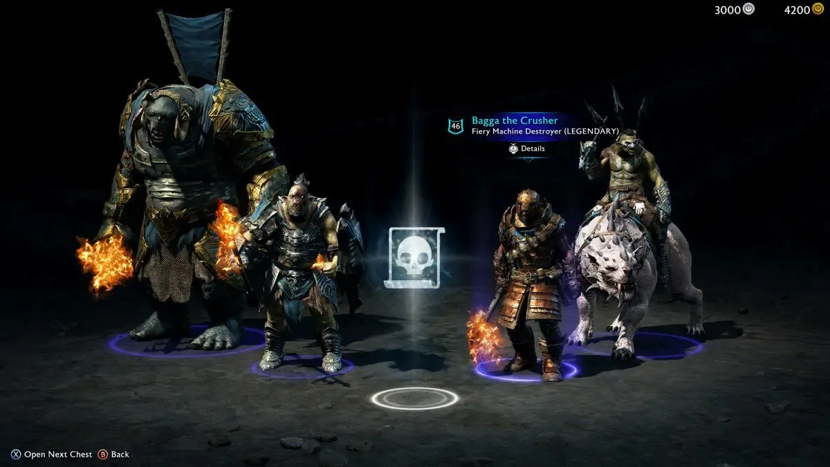 shadow of war loot ládák