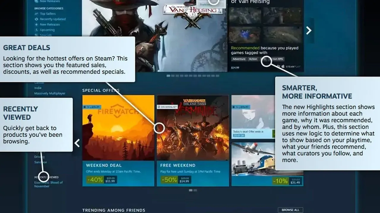 Megújult a Steam nyitóoldala, hogy könnyebben költekezhessünk