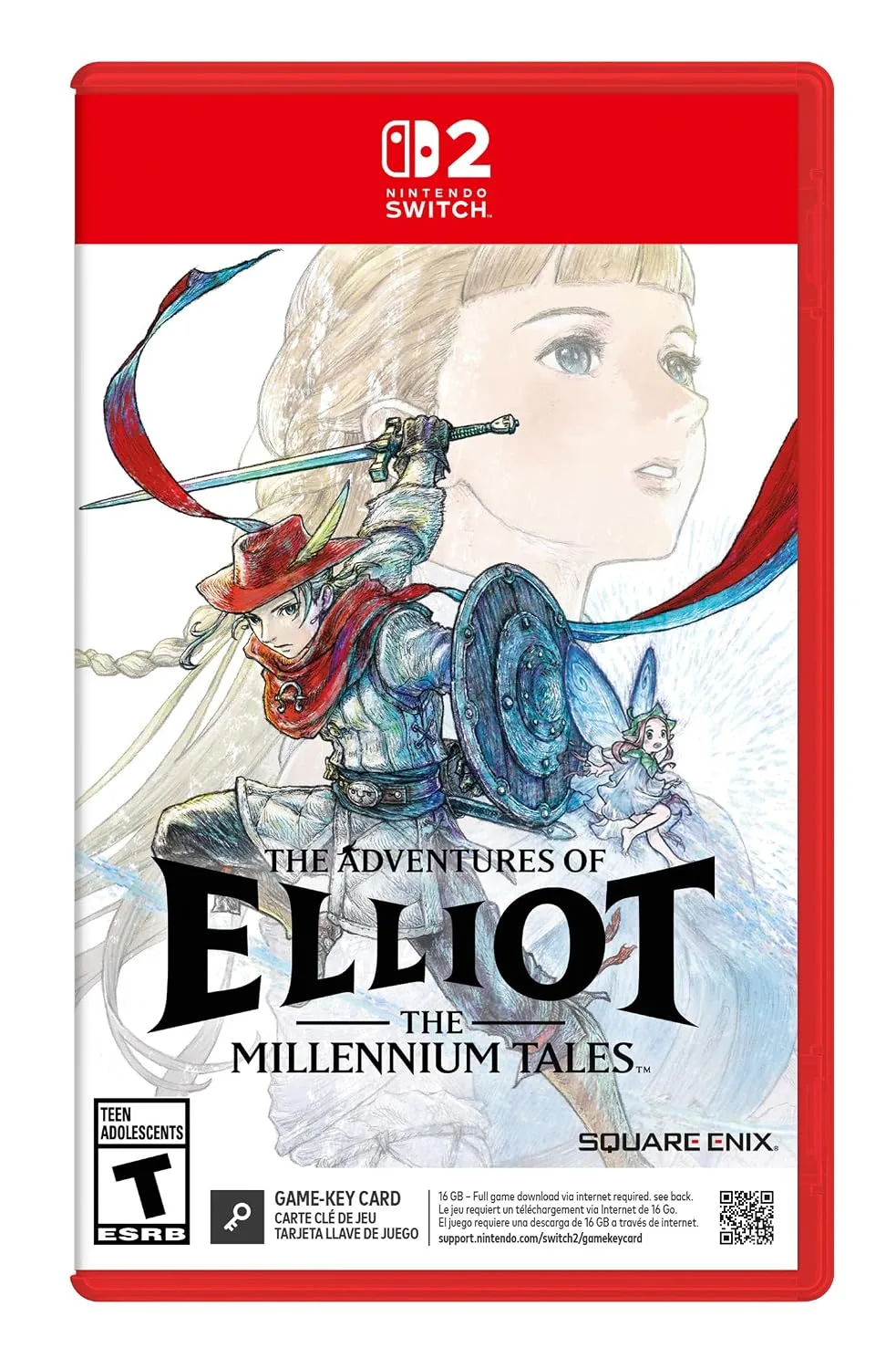 The Adventures of Elliot: The Millennium Tales dobozképe egy kardot és pajzsot tartó kalandorral