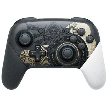 The Legend of Zelda mintás Nintendo Switch Pro Controller fekete és fehér markolattal