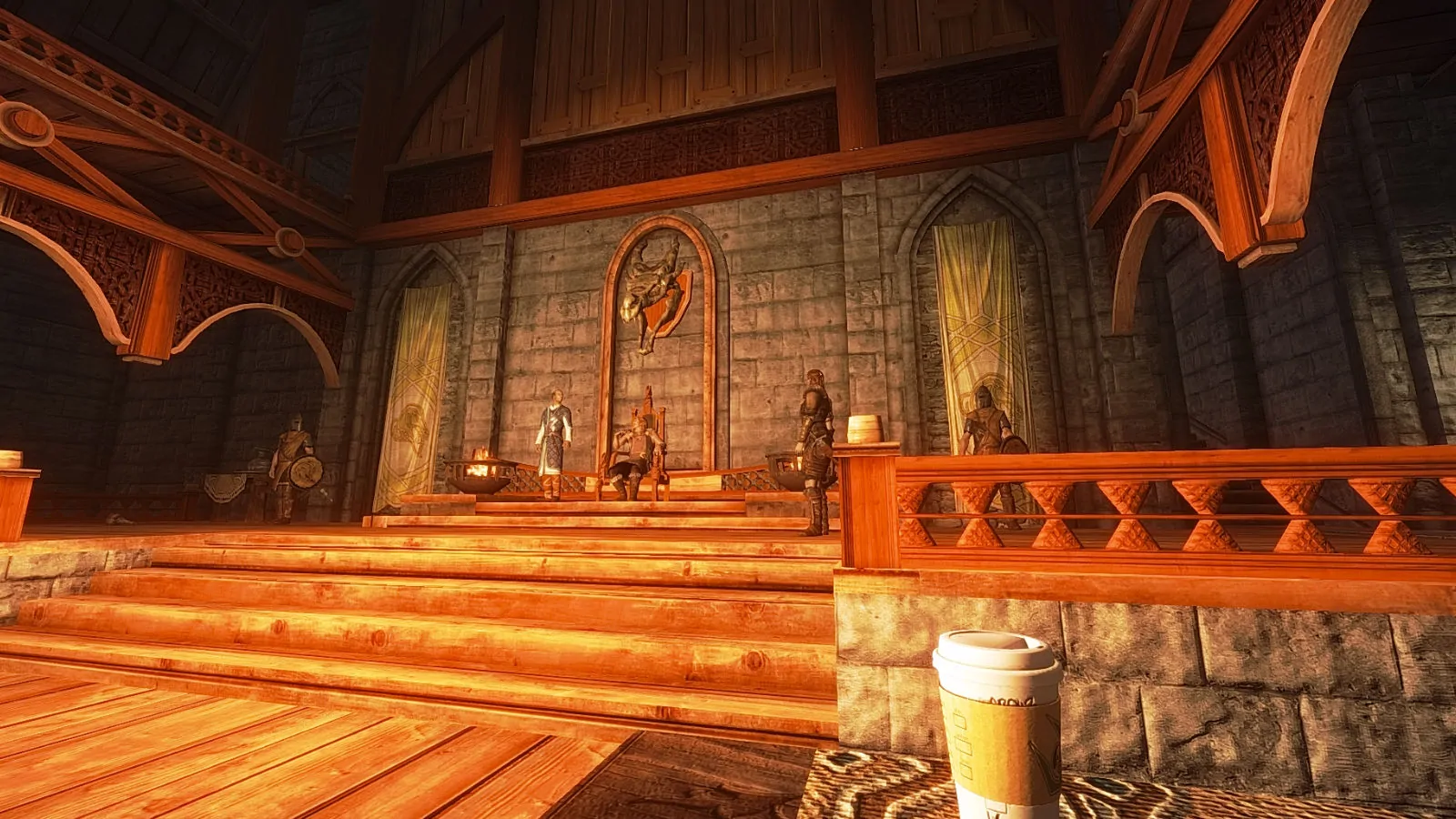Skyrim Trónok Harca Starbucks mod